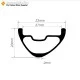 265g Ultralight  29er Carbon 33x20mm inner Width 27mm Tubeless Hookless Asymmetric MTB Rim